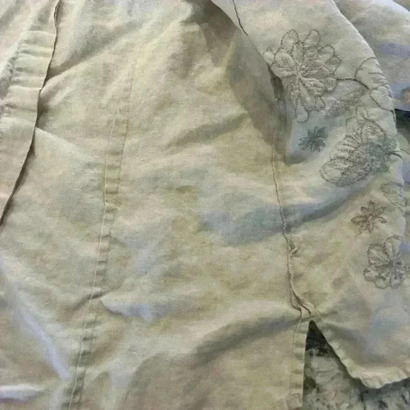 Women’s MEDIUM sag harbor 100% linen button up - Picture 4 of 7